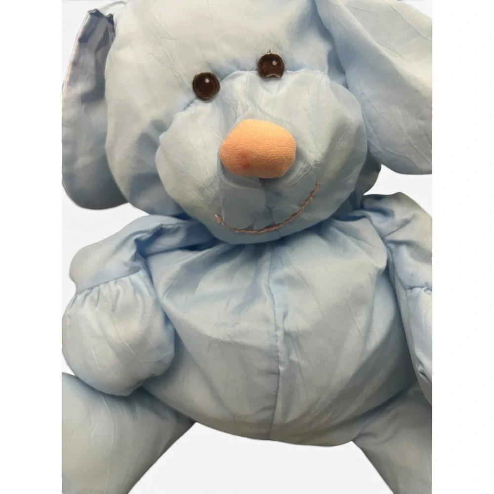 Vintage 1986 Fisher-Price Puffalump Blue Puppy Dog Plush Stuffed Animal Toy 8003